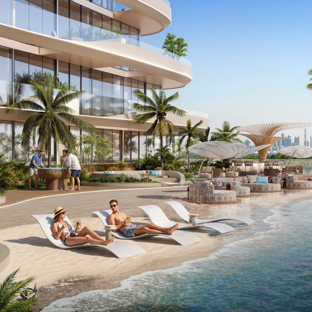Residents relaxing at the Rabdan Avenue beach-style pool